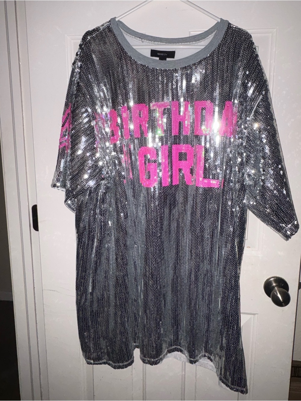 Sequin "Birthday Girl" Short Sleeve Dress/Top